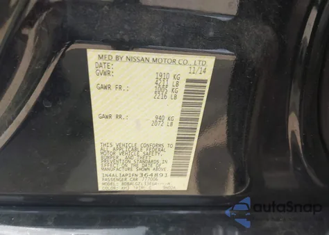 2015 Nissan Altima 2.5 S z USA, uszkodzony, nr VIN 1N4AL3AP1FN364891